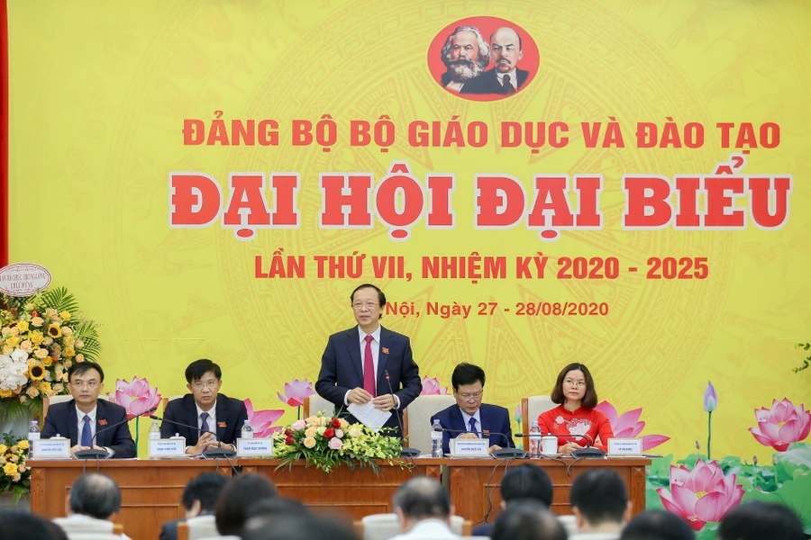 Đại hội đại biểu Đảng bộ Bộ GD&ĐT lần thứ VII, nhiệm kỳ 2020 – 2025 diễn ra trong 2 ngày 27- 28/8/2020