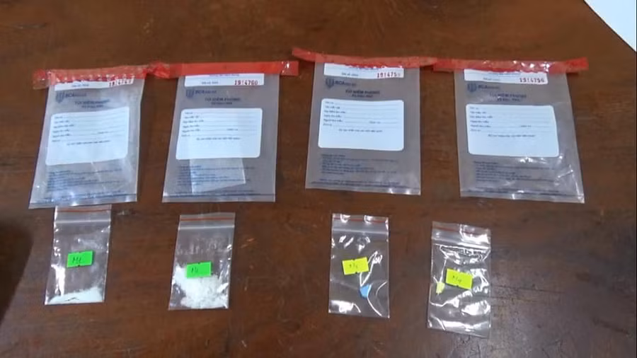 Một số tang vật được công an phát hiện.