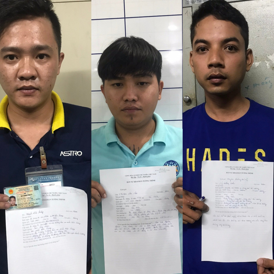 3 đối tượng bị bắt giữ.