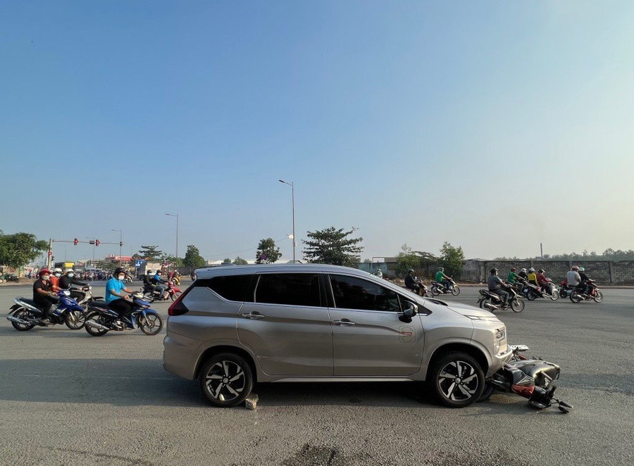 Hiện trường vụ tai nạn.