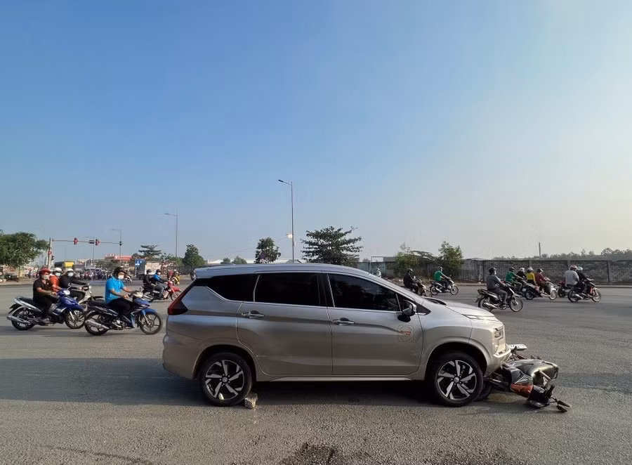 Hiện trường vụ tai nạn.