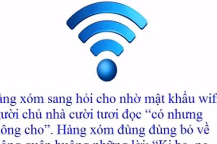"Cười không nhặt được mồm" với những mật khẩu wifi khó đỡ