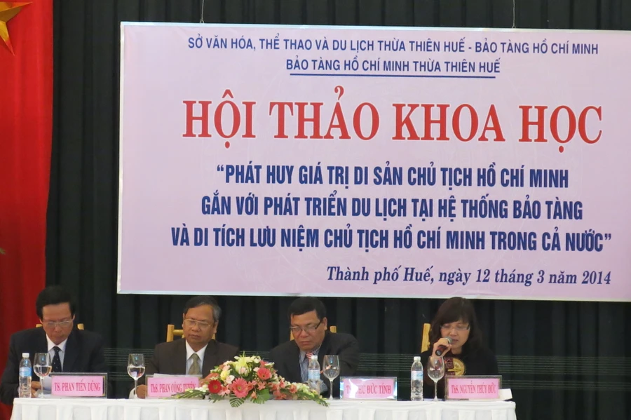 Quang cảnh hội thảo phát huy giá trị di sản Chủ tịch Hồ Chí Minh qua hệ thống bảo tàng gắn với phát triển du lịch ngày 12/3