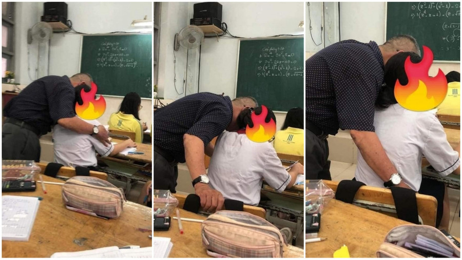 Thầy giáo bị tố sàm sỡ với nữ sinh. Ảnh: MXH.