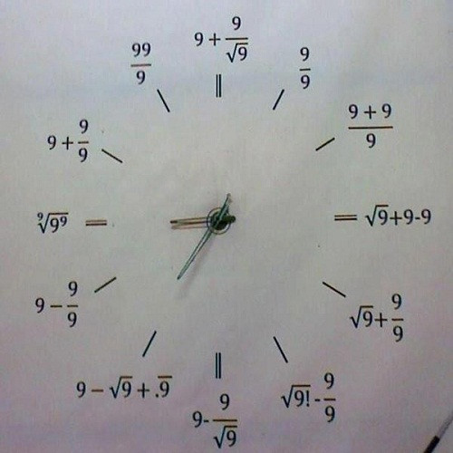 Đồng hồ cho dân toán học. Đồng hồ cho dân toán học.