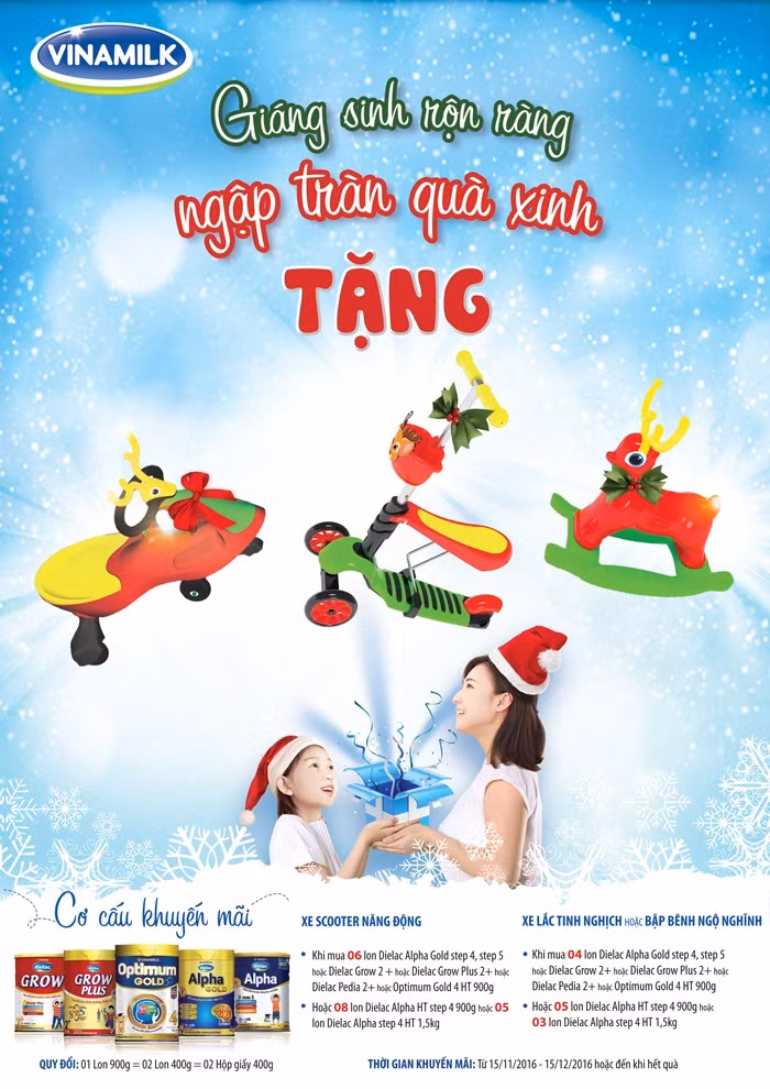 Vinamilk khuyến mãi nhân dịp giáng sinh