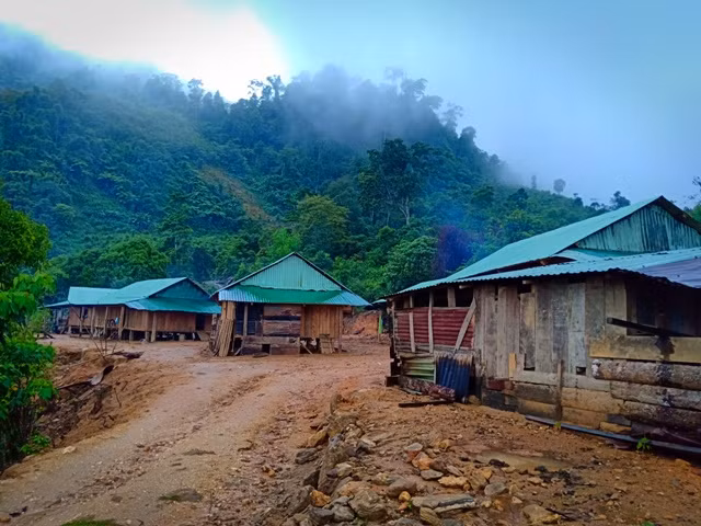 Khu vực dân cư thôn 3 – Nóc Ông Ruộng đang được xây dựng lại nhằm giúp dân ổn định cuộc sống.