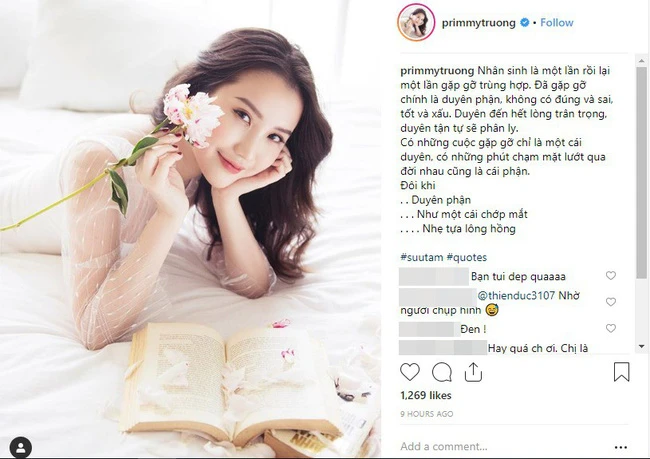 Nghi vấn chia tay Phan Thành, Primmy Trương đăng status lạ trên facebook