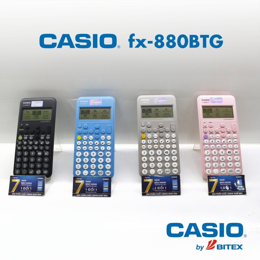 Cận cảnh dàn máy tính Casio fx-880BTG