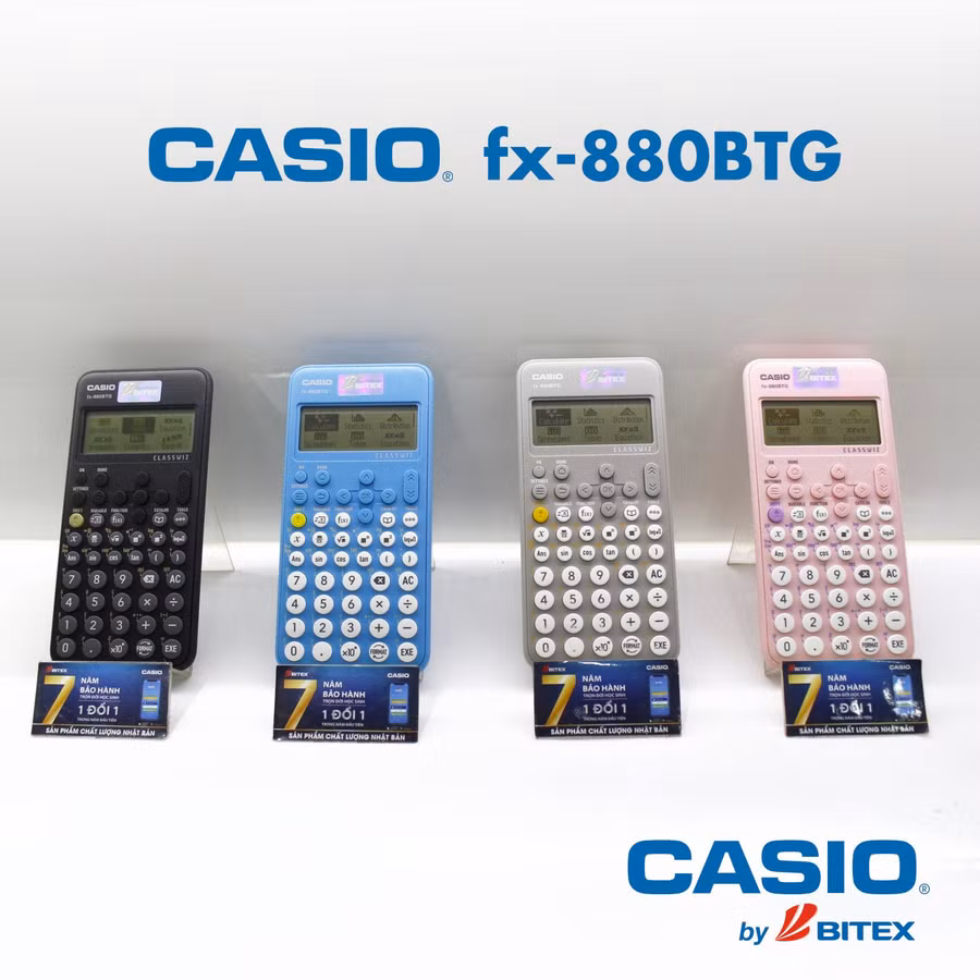 Cận cảnh dàn máy tính Casio fx-880BTG