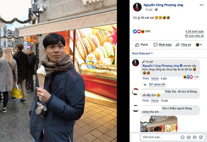 Bức ảnh gốc trên Facebook của Công Phượng Bức ảnh gốc trên Facebook của Công Phượng