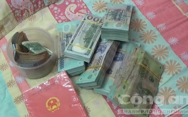 Tang vật thu được của đường dây thầu đề