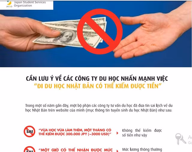 Lưu ý những lời mời chào không tưởng, vẽ ra viễn cảnh “màu hồng” về du học, tu nghiệp tại Nhật.