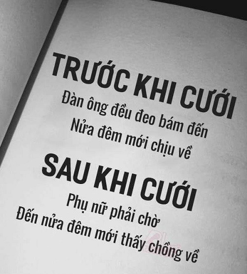 Đàn ông trước và sau khi cưới vợ.