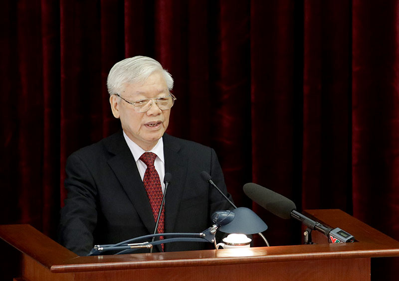 Tổng Bí thư, Chủ tịch nước Nguyễn Phú Trọng phát biểu khai mạc Hội nghị.