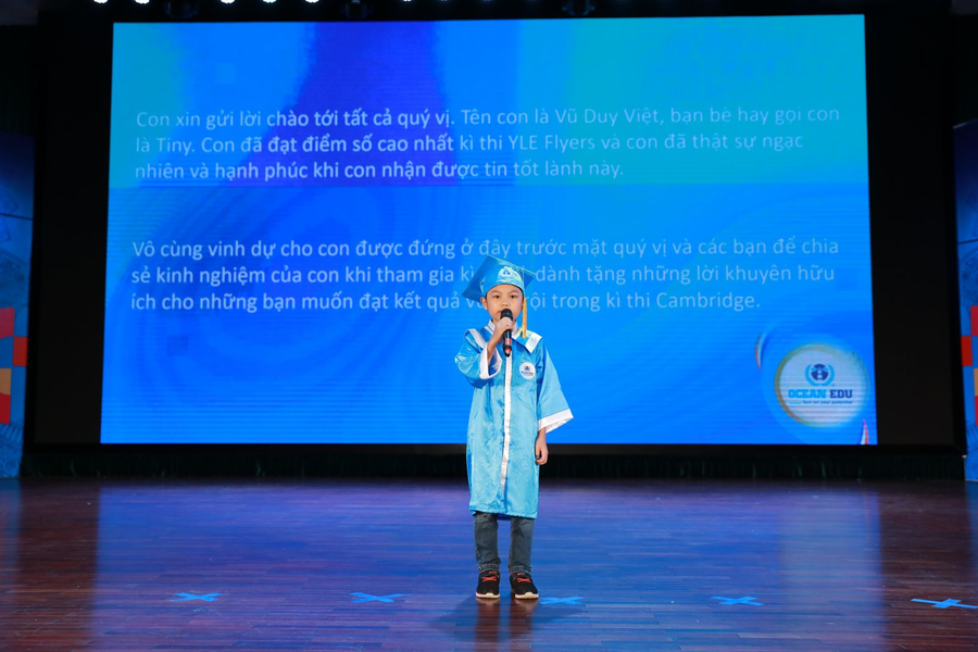 Học viên Duy Việt - Ocean Edu Times City đã đạt kết quả xuất sắc theo đánh giá của Hội đồng Cambridge quốc tế.