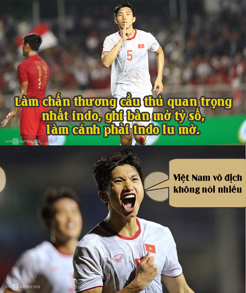 Việt Nam đè bẹp Indonesia trong trận chung kết "có Hậu" ảnh 3 Văn Hậu cân tất.