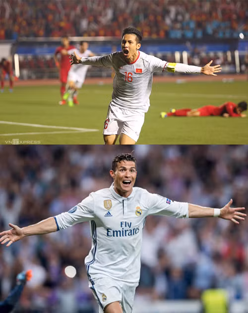 Nhìn cách Hùng Dũng thi đấu và ghi bàn đâu khác gì siêu sao thế giới.