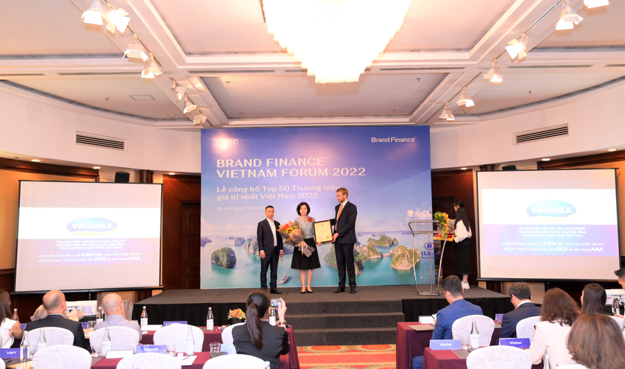 Vinamilk là thương hiệu thực phẩm giá trị nhất với định giá hơn 2,8 tỷ USD Vinamilk là thương hiệu thực phẩm giá trị nhất với định giá hơn 2,8 tỷ USD