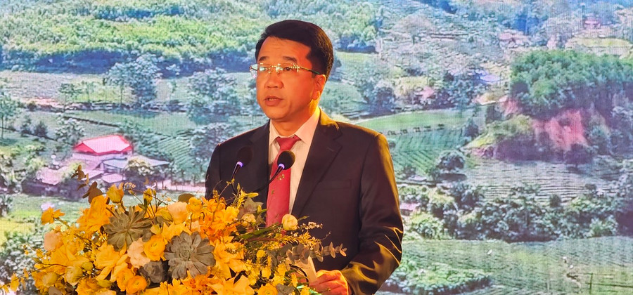 Ông Nguyễn Thanh Bình, Phó Chủ tịch UBND tỉnh phát biểu tại Lễ vinh danh.