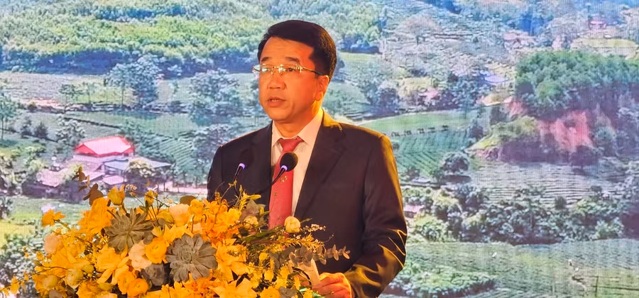 Ông Nguyễn Thanh Bình, Phó Chủ tịch UBND tỉnh phát biểu tại Lễ vinh danh.