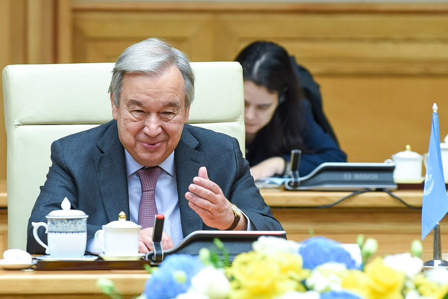 Ông António Guterres khẳng định, Việt Nam là một trong những thành viên không thể thiếu của Liên Hợp Quốc - Ảnh: VGP/Nhật Bắc.