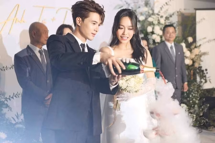 Diệu Nhi và Anh Tú 'gục ngã' sau đám cưới tại Hà Nội ảnh 7