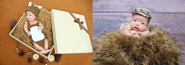 Từ khi còn bé xíu đã biết tạo dáng để chụp ảnh xịn rồi.