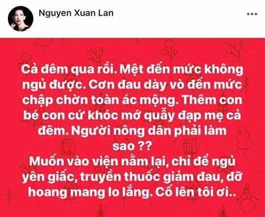 Nữ siêu mẫu chia sẻ về tình trạng cô đang gặp phải.