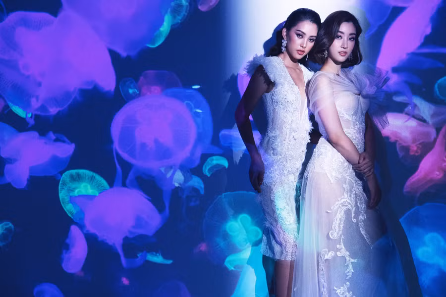 Hai nàng đã thể hiện sự tự tin và thần thái của hoa hậu