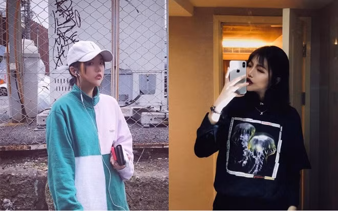 Hot girl Quả Tử Tạng (sinh năm 2001), người nổi tiếng vì vẻ ngoài cá tính, bụi bặm.