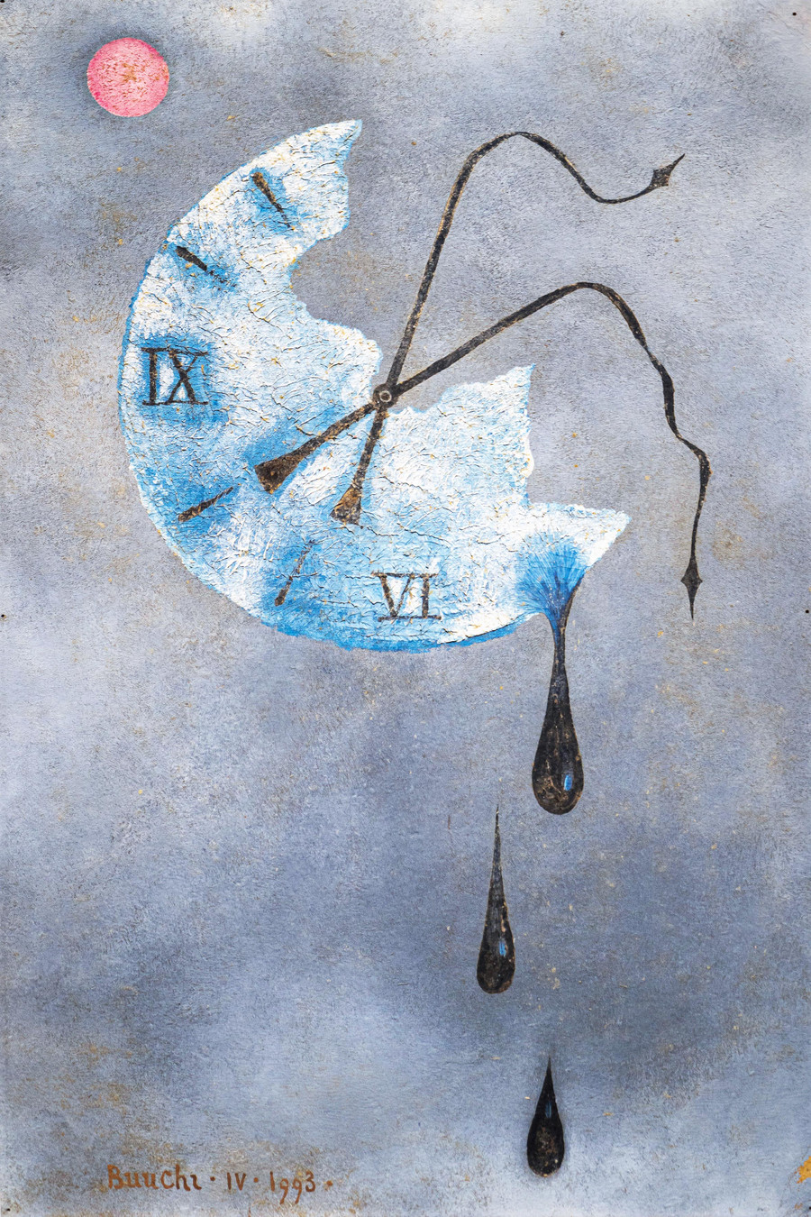 Tác phẩm “Ký ức”, sơn dầu trên giấy.