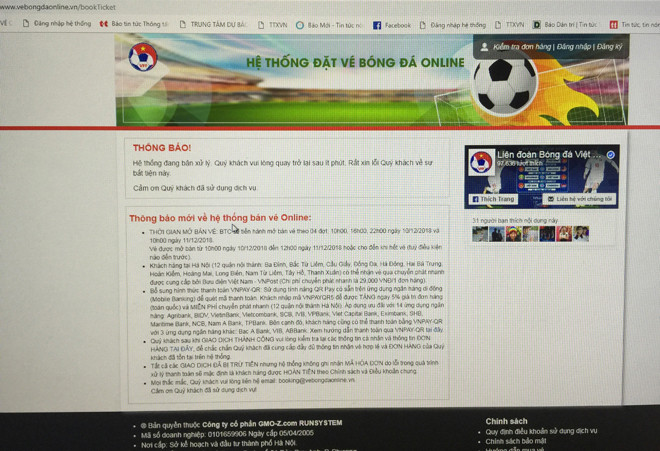 Vé trận Việt Nam và Malaysia: Vừa mở bán, đã tê liệt ảnh 1 Chú thích ảnh