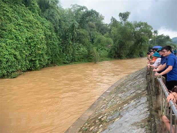 Khu vực một học sinh bị lũ cuốn tại Lào Cai ngày 12/8. (Nguồn: TTXVN)