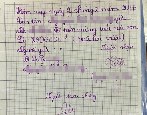 Viết hẳn giấy giao tiền có người làm chứng để chắc chắn hơn.
