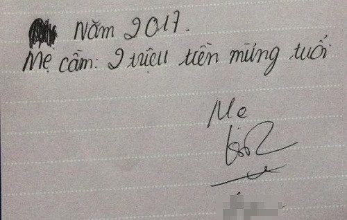 Cẩn thận ghi chú lại để tránh trường hợp mẹ quên.