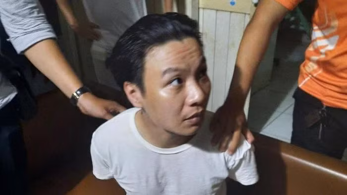 Danh bị Công an bắt giữ khi đang ở một Trung tâm cai nghiện ma túy thuộc địa bàn TP Thuận An, tỉnh Bình Dương. Ảnh: C.A