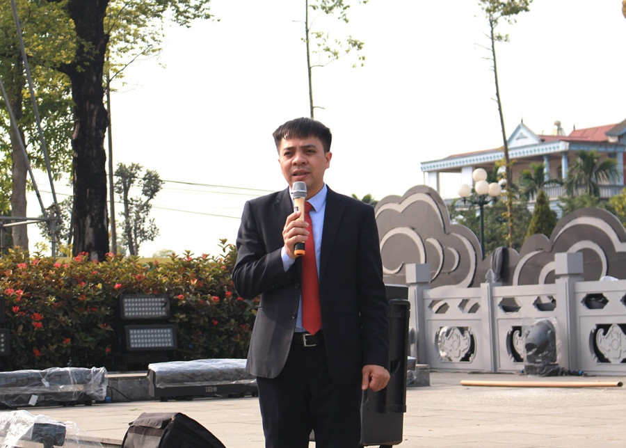 TS Nguyễn Quang Đông, Chủ tịch Hội Sinh viên Đại học Thái Nguyên phát biểu tại chương trình.