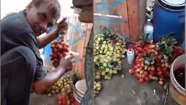 Từ video ghi lại chùm nho phun sơn hãi hùng, chuyên gia cảnh báo đồ ăn phun sơn đáng sợ thế này - Ảnh 3.