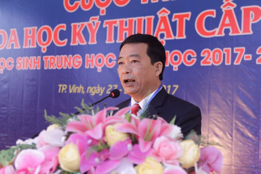 Ông Võ Văn Mai – Phó GĐ Sở GD&ĐT Nghệ An mong muốn từ cuộc thi sẽ có nhiều sáng tạo kỹ thuật, công nghệ ứng dụng vào thực tiễn