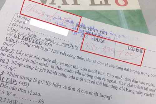 Ăn điểm 0 vì không ghi tên.