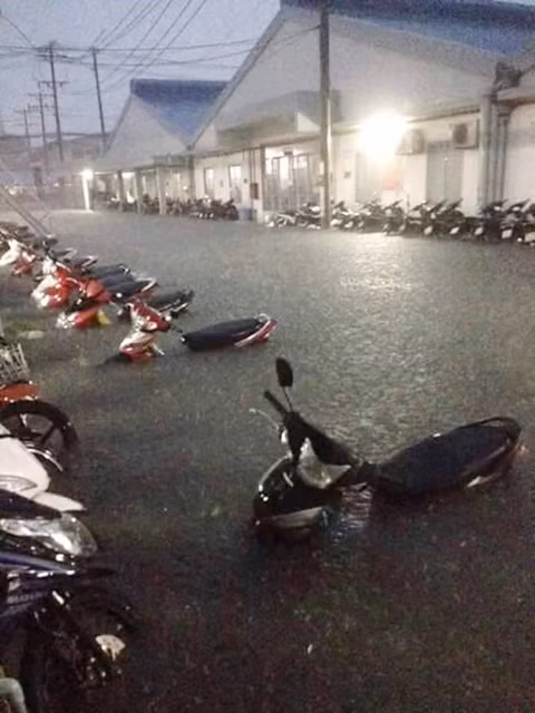 Hình ảnh ngập hãi hùng tại một khu dân cư ở Hiệp Bình Chánh, Quận Thủ Đức