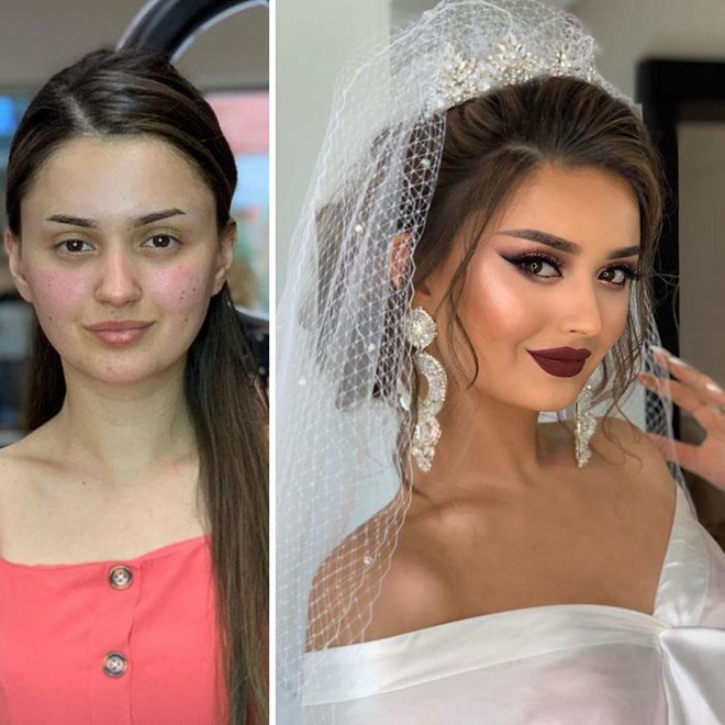 Loạt ảnh "gây sốc" lý giải vì sao các cô dâu phải... trang điểm ảnh 9 Loat anh