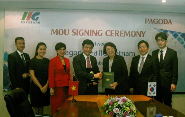 Bà Park Kyung Sil - Chủ tịch Tập đoàn GD Pagoda và ông Đoàn Hồng Nam - Chủ tịch IIG Việt Nam ký kết biên bản thỏa thuận Bà Park Kyung Sil - Chủ tịch Tập đoàn GD Pagoda và ông Đoàn Hồng Nam - Chủ tịch IIG Việt Nam ký kết biên bản thỏa thuận