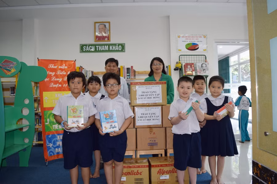 Trường Tiểu học Lạc Long Quân, đơn vị luôn đồng hành chương trình Tiếp sức đến trường của Báo Giáo dục & Thời đại