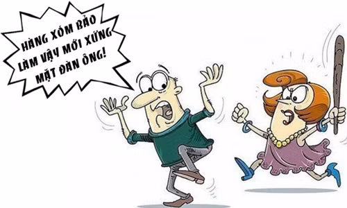 Vợ nổi điên khi chồng thể hiện bản lĩnh đàn ông