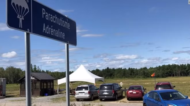Khu vực mà người phụ nữ nhảy dù gặp nạn ở gần Trois-Rivières, Quebec, Canada.