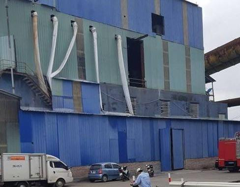 Khu vực nơi xảy ra vụ nổ lò luyện thép, ảnh: CTV