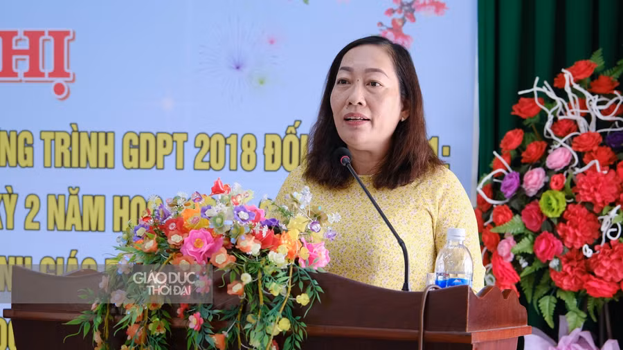 Bà Phan Thị Nguyệt, Phó Chủ tịch UBND quận Bình Thuỷ phát biểu chỉ đạo tại hội nghị.