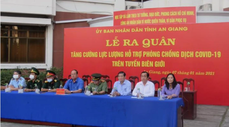 Đại biểu tham dự lễ ra quân (ảnh CTTĐT An Giang cung cấp)